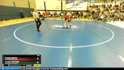157 lbs Quarterfinal - Tyler Shilson, Augsburg University vs Tyler Bents, Concordia College