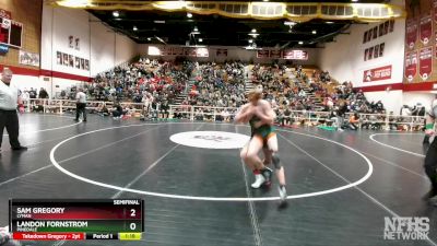 157 lbs Semifinal - Sam Gregory, Lyman vs Landon Fornstrom, Pinedale