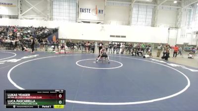 108 lbs Champ. Round 2 - Lukas Yeager, Hilton Jr Cadets Wrestling Club vs Luca Pascarella, Journeymen Wrestling Club