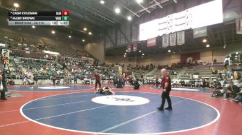 5A 175 lbs 1st Place Match - Jalen Brown, Van Buren vs Cash Coleman, Searcy