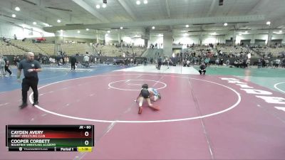 60 lbs Champ. Round 1 - Cayden Avery, Rabbit Wrestling Club vs Cooper Corbett, Rountree Wrestling Academy