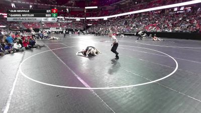 157 lbs 3rd Place Match - Olin Neuville, De Pere vs Gabriel Metzler, Waunakee