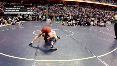 2A 138 lbs Quarterfinal - Alexander May, Hendersonville High School vs Michael Fischer, East Surry