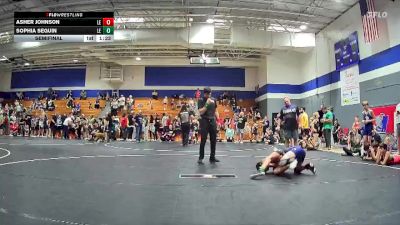 80 lbs Semifinal - Sophia Seguin, Summerville Take Down vs Asher Johnson, Legacy Elite Wrestling Club