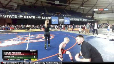 45 lbs Champ. Round 2 - Braven Ponciano, Team Aggression Wrestling Club vs Leo Olsen, Sumner Panthers Jr. Wrestling