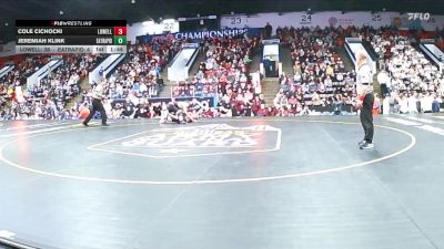 138 lbs Finals (8 Team) - Cole Cichocki, Lowell vs Jeremiah Klink, Eaton Rapids