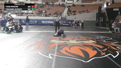 140-D1 Champ. Round 1 - Benjamin Johnson, Boulder Creek High School vs Zane Spencer, Desert Vista High School