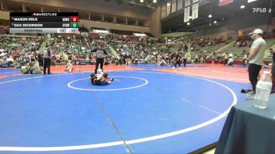 103 lbs Semifinal - Mason Delk, Honey Badger Wrestling Club vs Dax Dickinson, Gentry Youth Organization Wrestling