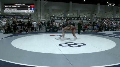 57 kg Cons. Sub-quarters - Ajayzee Zaballos, Menlo Wrestling Club vs Aspen Blasko, Laker Wrestling Club