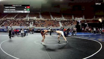 132-D4 Champ. Round 1 - Isaak Chavez, Yuma Catholic High School vs Gary Perkins, Globe High School