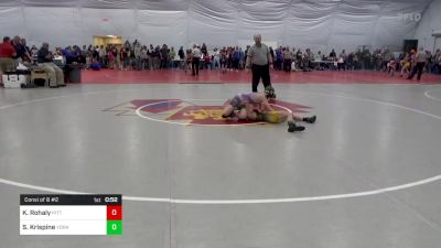 82 lbs Consi Of 8 #2 - Kameron Rohaly, Pittsburgh vs Silas Krispine, York