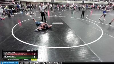 80 lbs Semifinal - Oliver Ohly, Wrestling Factory vs Adler Kent, New Ulm Rolling Thunder Wrestling Club