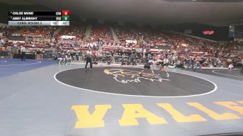 125 lbs Cons. Round 3 - Abby Albright, Frontenac HS vs Chloe Mund, Coffeyville-Field Kindley HS