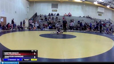 49 lbs Quarterfinal - Sawyer Shultz, Midwest Xtreme Wrestling vs Tennyson Hammond, Indiana