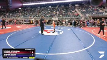 127 lbs Round 1 - Jolene Stringham, Casper Wrestling Club vs Sophia Baker, Camel Kids Wrestling