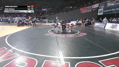 5A Boys 150 lbs Cons. Round 1 - Izak Zavala, Hillsboro Boys vs Owen McLouth, Redmond Boys