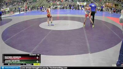 92 lbs Cons. Round 2 - Jaxon Devette, Eagle Point Youth Wrestling Cl vs Raynen Kenison, Myrtle Point Mat Club