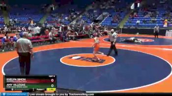 110 lbs Cons. Round 3 - Evelyn Simon, Hoffman Estates (H.S.) vs Amy Villegas, Park Ridge (Maine East)