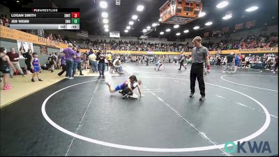 52 lbs Consi Of 8 #2 - Logan Smith, Smith Wrestling Academy vs Jeb Webb, Shelton Wrestling Academy