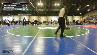 49 lbs Rr Rnd 1 - Raiden McGowan, Apex vs Boston Kinder, Nixa Youth Wrestling