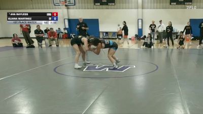 110 Open 1st Place Match - Ava Bayless, Iowa vs Eliana Martinez, Grand View University