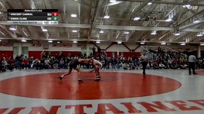 157 lbs 3rd Place Match - Vincent Cabral, Western Colorado vs Owen Cline, Colorado Mesa