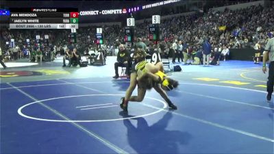 130 lbs Consi Of 16 #2 - Ava Mendoza, Terra Nova (CC) vs Jaelyn White, Yuba City (SJ)