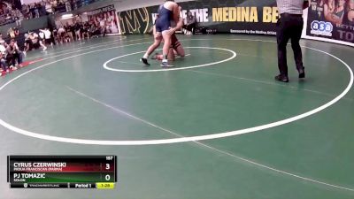 157 lbs Champ. Round 1 - Cyrus Czerwinski, Padua Franciscan (Parma) vs PJ Tomazic, Solon