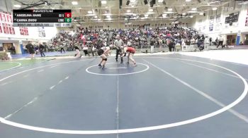Girls 155 lbs Quarterfinal - Carna Zhou, Lowell&nbsp;Girls vs Angelina Jiang, Gunn&nbsp;Girls