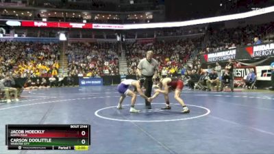 2A-126 lbs Champ. Round 2 - Jacob Moeckly, North Polk vs Carson Doolittle, Webster City