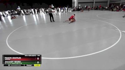 144 lbs Champ. Round 1 - Zachary Negro, KT 3 Style Wrestling Club vs Mason Arafiles, Arizona