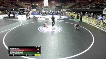 87 lbs Round 2 - Zariah Padilla, G-Style Wrestling Club vs Alina Baca, Legacy Wrestling Center