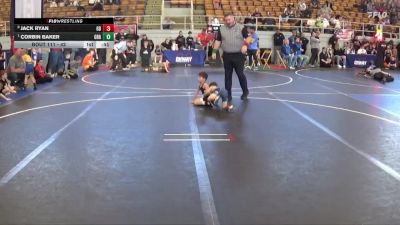 42 lbs Quarterfinal - Corbin Baker, Graham vs Jack Ryan, GERTRUDE BULLDOGS