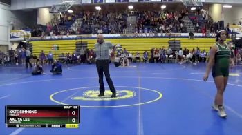 155 lbs Champ. Round 2 - Kate Simmons, FINDLAY vs Aaliya Lee, HARRISON