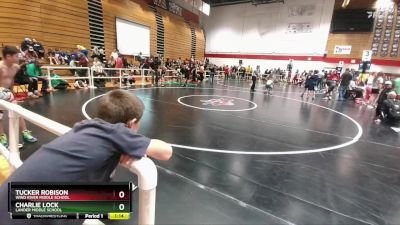 80 lbs Semifinal - Tucker Robison, Wind River Middle School vs Charlie Lock, Lander Middle School