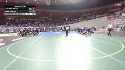 3A Boys 113 lbs Cons. Round 2 - Daniel Dinan, Banks Boys vs Juan Santos ...