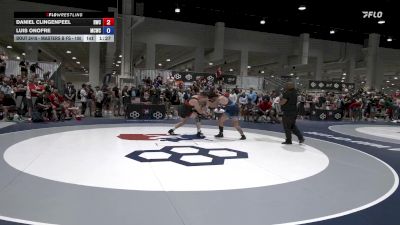 Masters B FS - 100 lbs Cons. Round 3 - Daniel Clingenpeel, Richmond Wrestling Club vs Luis Onofre, Mad Cow Wrestling Club