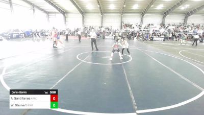 65 lbs Consolation - Anthony Santillanes, Ranch Hand Wrestling vs Wade Steinert, Sentinels Wr Ac