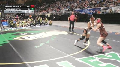 1st Place Match - Alejandra Reyes, Johnson County Central vs Hadley Mazzulla, Auburn