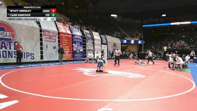 120 Class 1 lbs Cons. Round 2 - Cash Hancock, St. Pius X (Festus) vs Wyatt Weekley, Sherwood