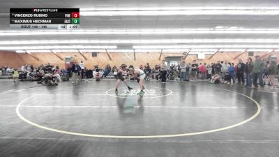 140 lbs Quarterfinal - Vincenzo Rubino, Pine Bush vs Maximus Heckman, East Bethany