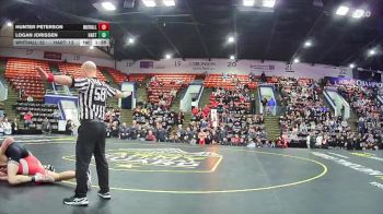 138 lbs Quarterfinals (8 Team) - Hunter Peterson, Whitehall vs Logan Jorissen, Hart