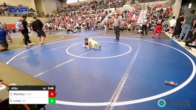 40 lbs 3rd Place - Zeke Ramsey, Verdigris Youth Wrestling vs Everett Long, Tiger Trained Wrestling