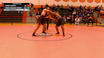 285 lbs Semifinal - James Crooks, Akron vs Josiah Rosado Roman, Lackawanna
