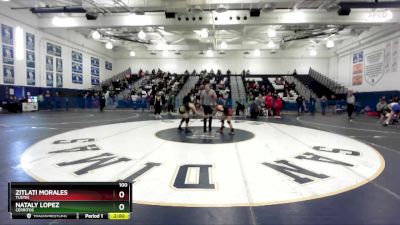 100 lbs Champ. Round 2 - Zitlati Morales, Tustin vs Nataly Lopez, Cerritos