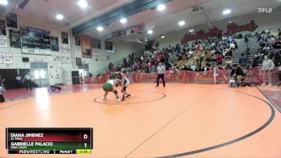 100 lbs Cons. Round 3 - Gabrielle Palacio, Mira Costa vs Diana Jimenez, El Toro