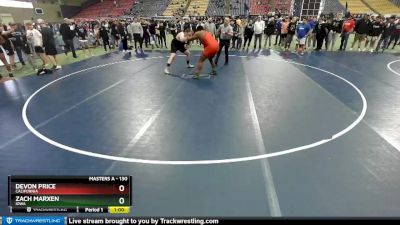 130 lbs Round 1 - Zach Marxen, Iowa vs Devon Price, California