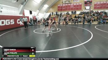 157 1A 1st Place Match - Quinn Phillips, Omak vs Diego Garcia, Omak