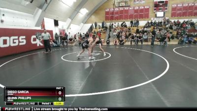 157 1A 1st Place Match - Quinn Phillips, Omak vs Diego Garcia, Omak