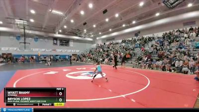 75 lbs Cons. Round 2 - Wyatt Rhamy, Wyoming vs Bryson Lopez, High Plains Thunder Wrestling Club